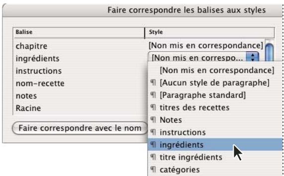 ADOBE INCOPY CS3 - Mise en correspondance des balises aux styles - 1