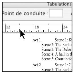 ADOBE INCOPY CS3 - Définition de tabulations - 1