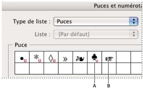 ADOBE INCOPY CS3 - Modification des puces - 1