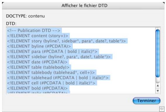 ADOBE INCOPY CS3 - Pour afficher un fichier DTD dans InDesign - 1