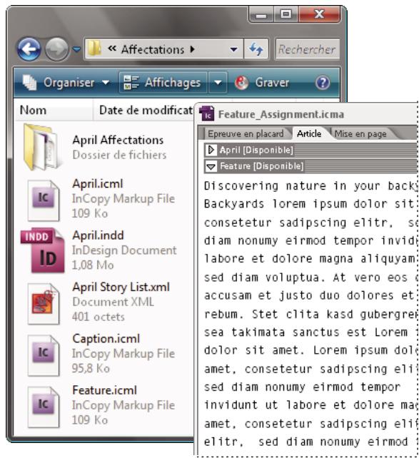 ADOBE INCOPY CS5 - Ouverture de fichiers d'affectation créés dans InDesign - 2