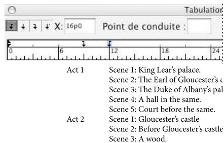 ADOBE INCOPY CS5 - Définition de tabulations - 3