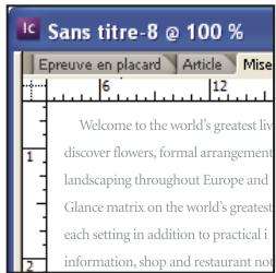 ADOBE INCOPY CS5 - Modification des unités de mesure et des règles - 2