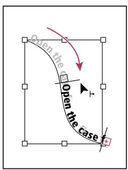 ADOBE INDESIGN CS3 - Pour modifier la position de début et de fin du texte curviligne - 3