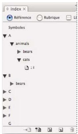 ADOBE INDESIGN CS3 - Creation d'une liste de rubriques d'index - 1