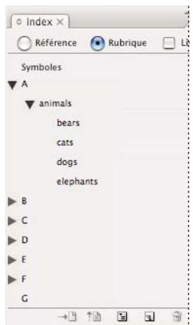 ADOBE INDESIGN CS3 - Creation d'une liste de rubriques d'index - 2