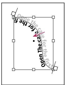 ADOBE INDESIGN CS3 - Pour rendre un texte curviligne symétrique - 2