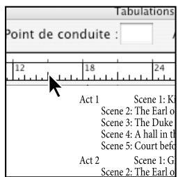 ADOBE INDESIGN CS3 - Définition de tabulations - 1
