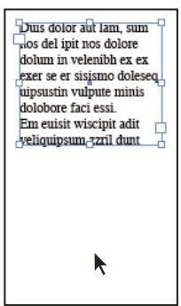 ADOBE INDESIGN CS3 - Pour redimensionner un bloc de texte - 2