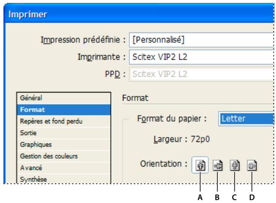 ADOBE INDESIGN CS3 - Pour spécifique la taille de papier et de l'orientation de la page - 1