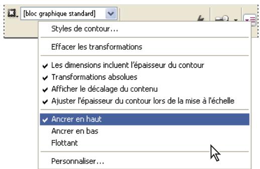 ADOBE INDESIGN CS3 - Présentation du panneau Contrôle - 2