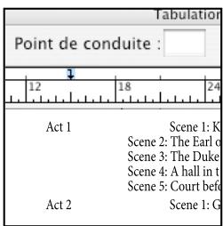 ADOBE INDESIGN CS3 - Définition de tabulations - 2