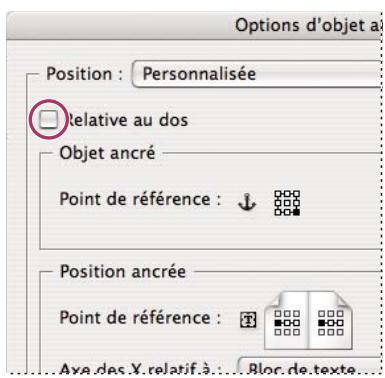 ADOBE INDESIGN CS3 - Options de position personalisées - 1