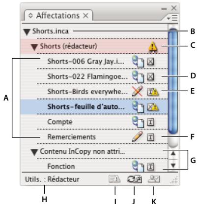 ADOBE INDESIGN CS3 - Présentation du panneau Affectations - 2