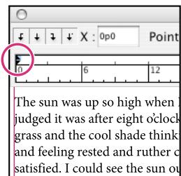 ADOBE INDESIGN CS3 - Pour définiir un retrait au moyen de la boîte de dialogue Tabulations - 2