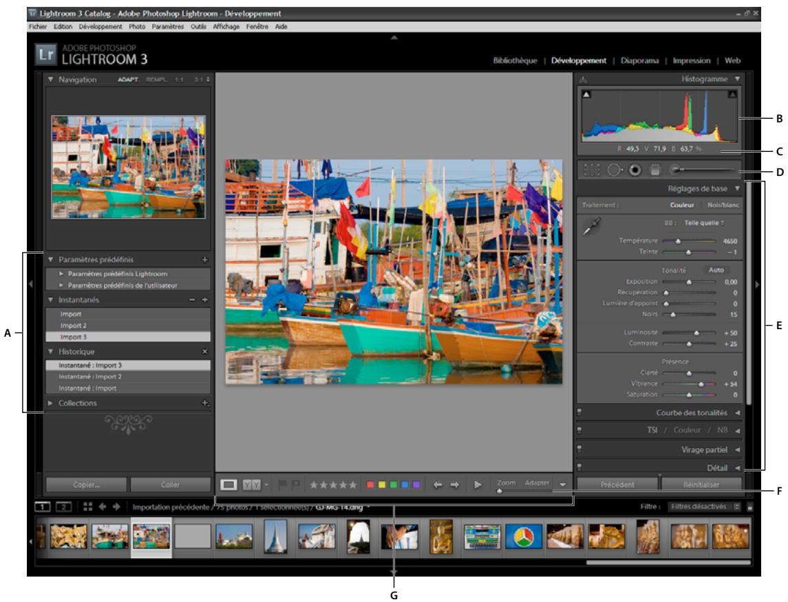 ADOBE LIGHTROOM 3 - Outils et panneaux du module Développement - 1