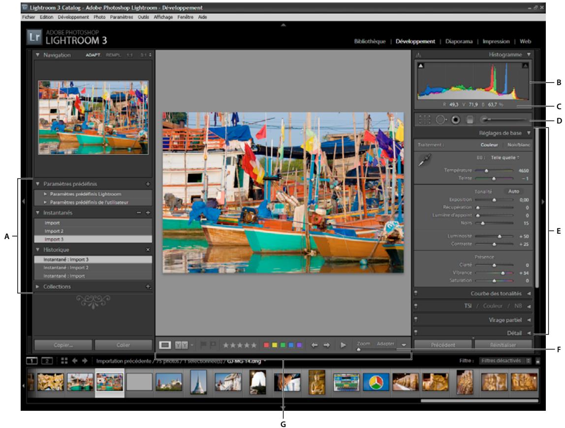 ADOBE LIGHTROOM 3 - Utilisation des fonctions de réglage du module Développement : flux de production de base - 1