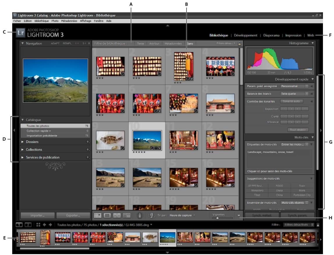 ADOBE LIGHTROOM 3 - Présentation de l'espace de travail - 1