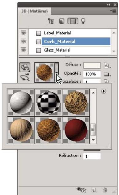 ADOBE PHOTOSHOP CS5 - Application, enregistrement ou chargement des paramètres prédéfinis de matières - 1