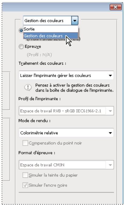 ADOBE PHOTOSHOP CS5 - Gestion des couleurs imprimées par l'imprimante - 1