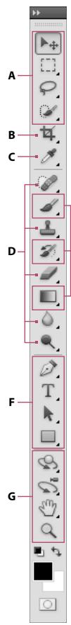 ADOBE PHOTOSHOP CS5 - Présentation du panneau Outils - 1