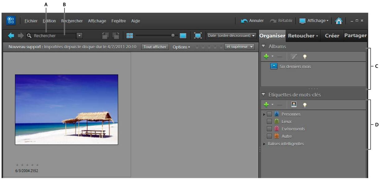 ADOBE PHOTOSHOP ELEMENTS 10 - Recherche de photos et de clips vidéo - 1