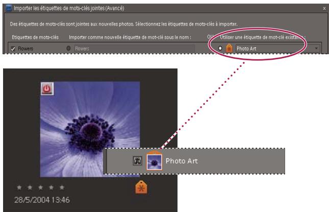 ADOBE PHOTOSHOP ELEMENTS 7.0 - Importation d'étiquettes jointes à des photos - 1