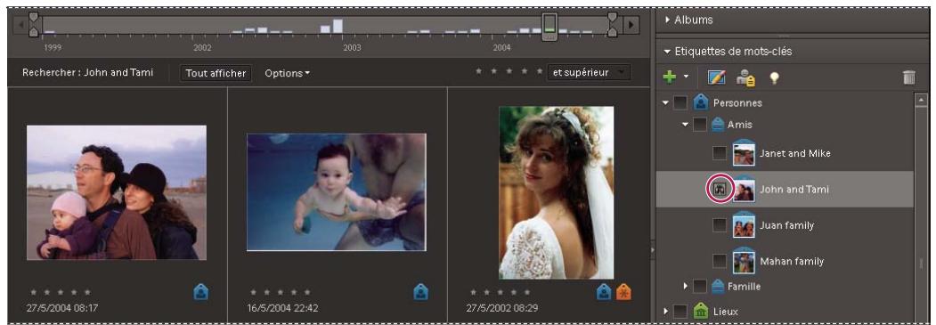 ADOBE PHOTOSHOP ELEMENTS 7.0 - Recherche de photos à partir de leurs étiquettes de mots-clés - 3