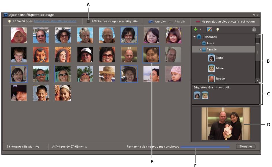 ADOBE PHOTOSHOP ELEMENTS 7.0 - Recherche automatique de visages pour l'ajout d'étiquettes - 1