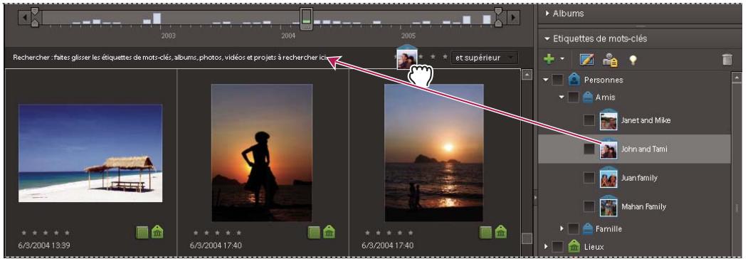 ADOBE PHOTOSHOP ELEMENTS 7.0 - Recherche de photos à partir de leurs étiquettes de mots-clés - 2