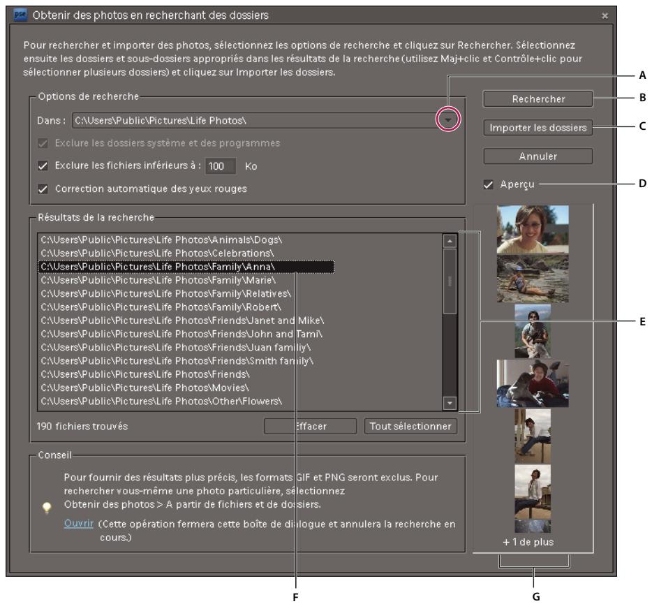ADOBE PHOTOSHOP ELEMENTS 7.0 - Recherche de fichiers sur votre ordinateur - 1