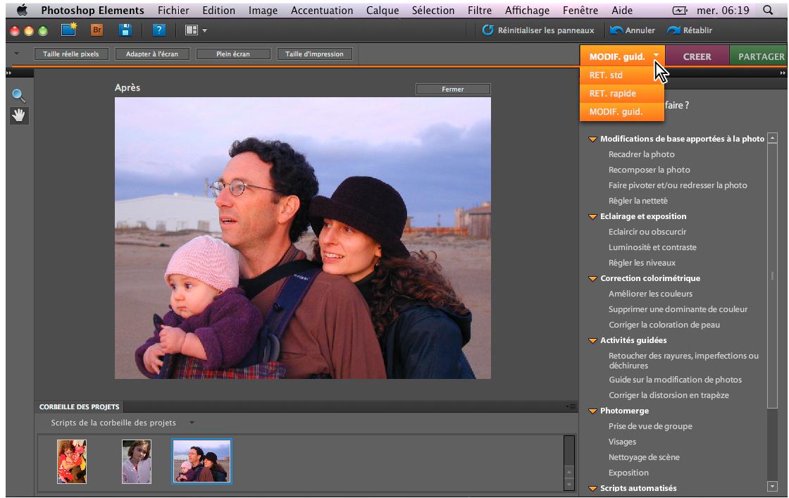 ADOBE PHOTOSHOP ELEMENTS 8 MAC - Modification des photos - 1