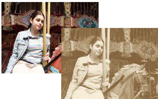 ADOBE PHOTOSHOP ELEMENTS 8 MAC - Application du filtré Courbe de transfert de dégradé - 1