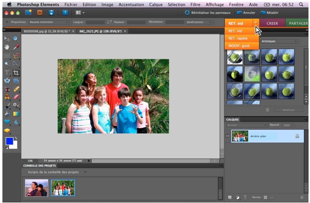 ADOBE PHOTOSHOP ELEMENTS 8 MAC - Correction de la couleur en mode Retouche standard - 1