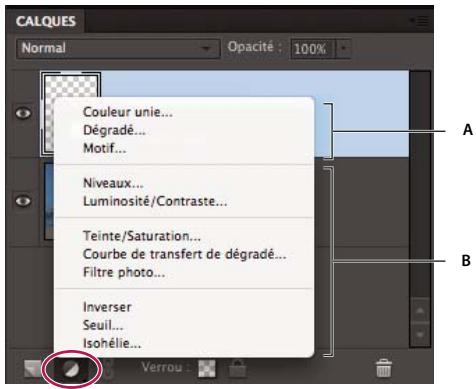 ADOBE PHOTOSHOP ELEMENTS 8 MAC - A propos des calques de réglage et de replissage - 1