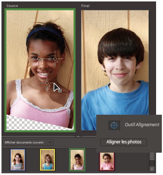 ADOBE PHOTOSHOP ELEMENTS 8 MAC - Utilisation de la fonction Visages Photomerge - 1