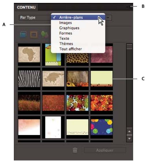 ADOBE PHOTOSHOP ELEMENTS 8 MAC - Utilisation du panneau Contenu - 1