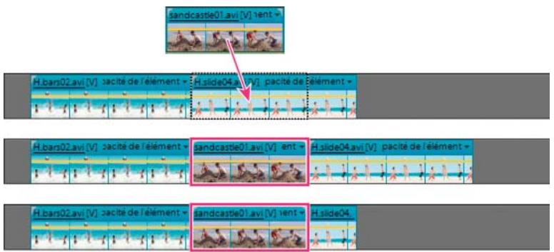 ADOBE PREMIERE ELEMENTS 10 - Copie et collage d'éléments dans le montage - 1