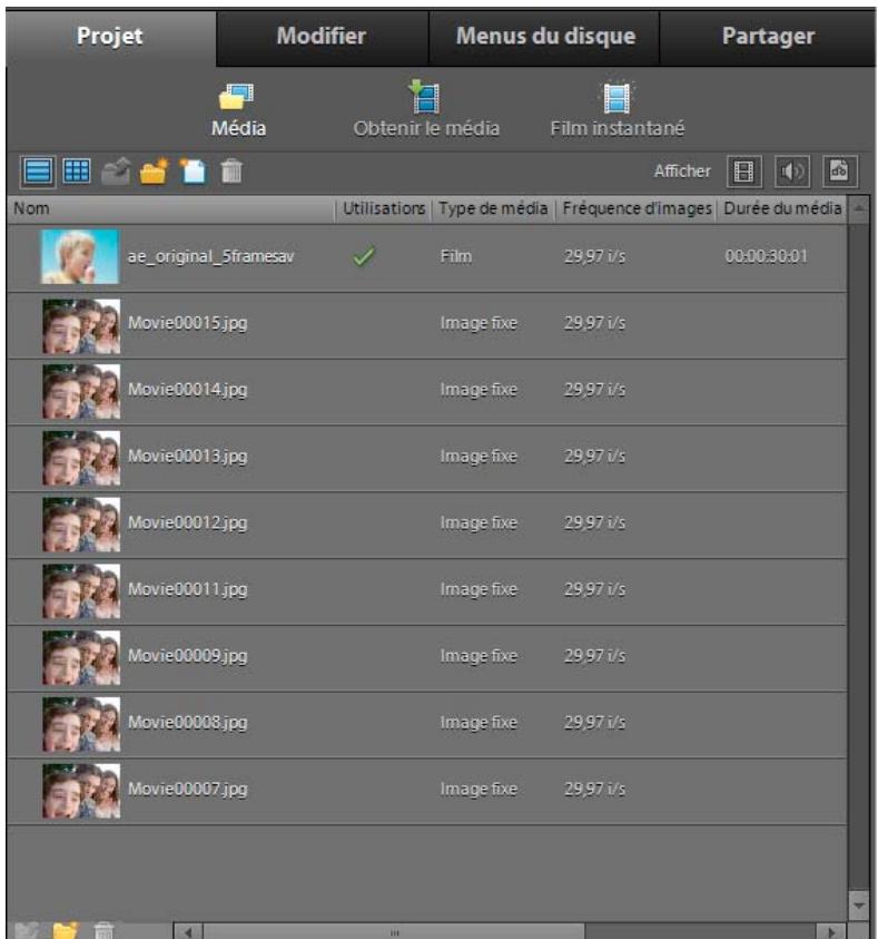 ADOBE PREMIERE ELEMENTS 10 - Exportation d' éléments sous forme de séquences d'images fixes - 1