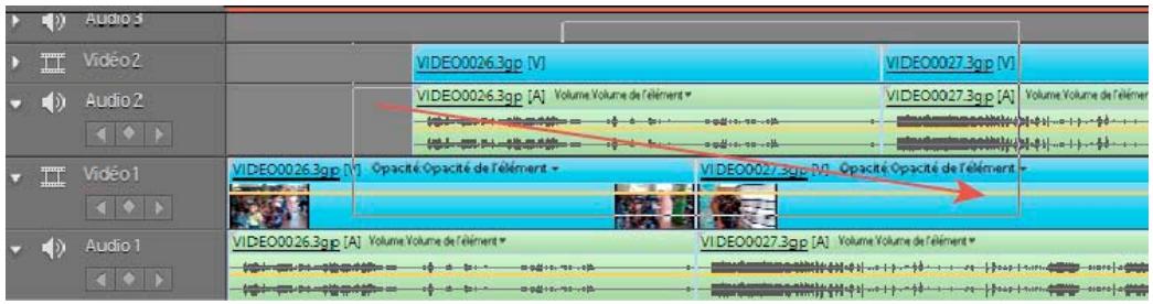 ADOBE PREMIERE ELEMENTS 10 - Sélection d'éléments dans le montage - 1