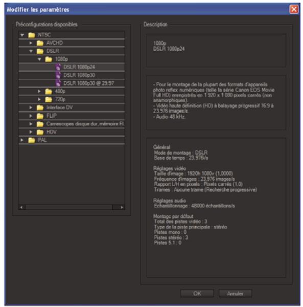 ADOBE PREMIERE ELEMENTS 10 - Selection d'une préconfiguration de projet - 2