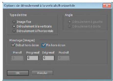 ADOBE PREMIERE ELEMENTS 10 - Creation d'un titre à déroulement vertical ou horizontal - 2