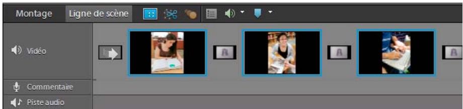 ADOBE PREMIERE ELEMENTS 10 - Présentation de la ligne de scène - 1