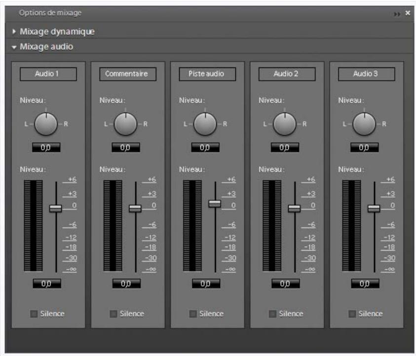 ADOBE PREMIERE ELEMENTS 10 - Réglage du volume et mixage audio dans l'audiomètre - 1