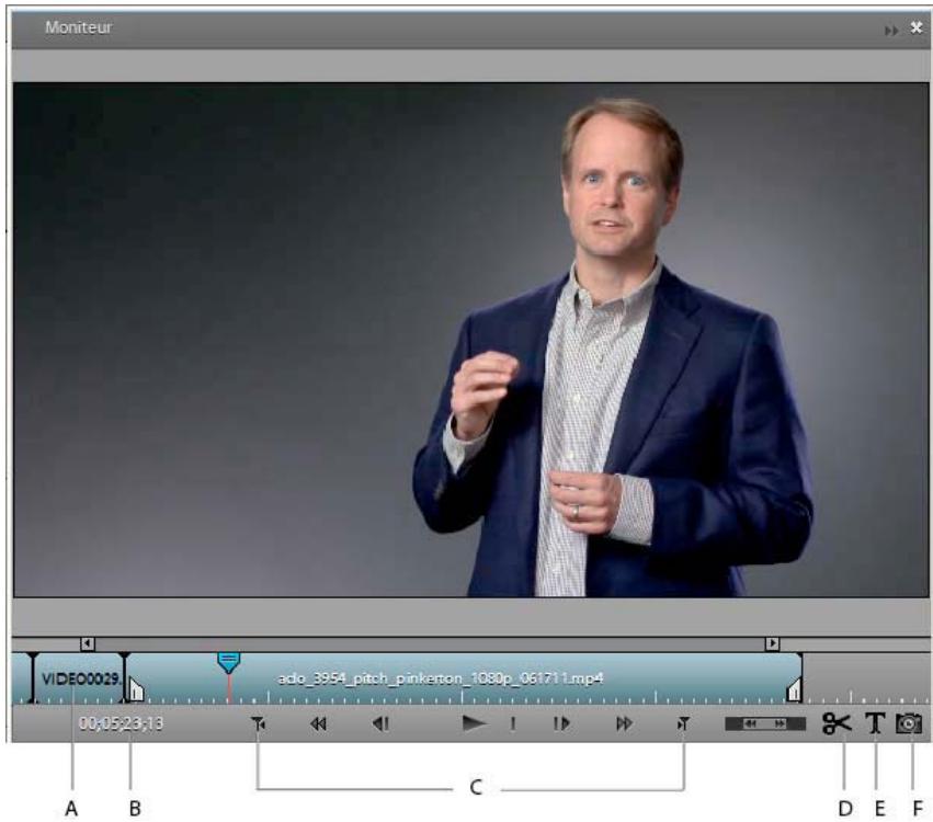 ADOBE PREMIERE ELEMENTS 10 - Prévisualiser une série dans le panneau Moniteur - 1
