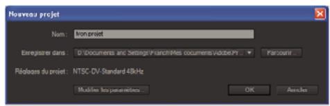 ADOBE PREMIERE ELEMENTS 10 - Selection d'une préconfiguration de projet - 1