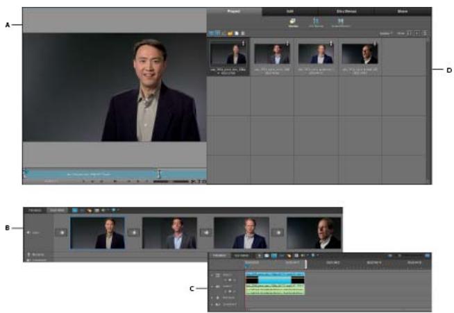 ADOBE PREMIERE ELEMENTS 10 - Présentation de l'espace de travail - 1