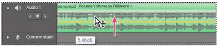 ADOBE PREMIERE ELEMENTS 10 - Réglage du volume dans le panneau Montage - 2