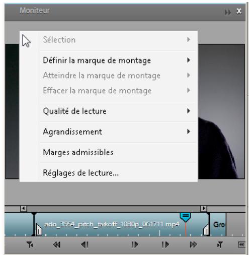 ADOBE PREMIERE ELEMENTS 10 - Ouverture des menus de panneau - 1
