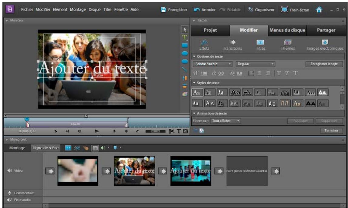 ADOBE PREMIERE ELEMENTS 10 - Surimpression des titres - 1